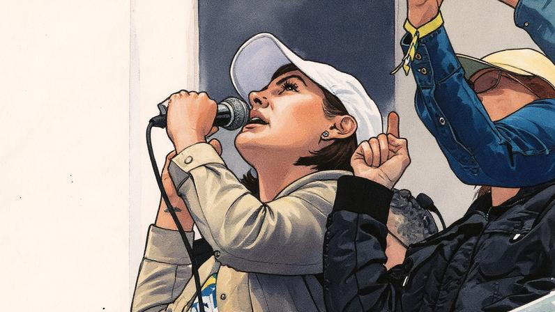 Michelle Bolsonaro em evento político (Foto: Reprodução)