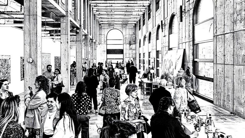 Feira de arte Conductor durante o lançamento suave de 2025 (Foto: Reprodução)