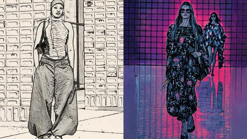 O caimento das roupas varia conforme o tipo de tecido, que pode ser armado ou fluido (Foto: Reprodução)