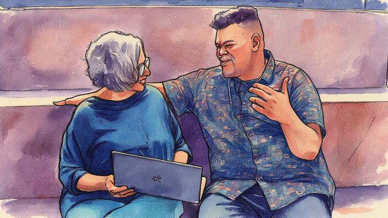 Lucia Murat e Babu Santana posam para a foto (Foto: Reprodução)