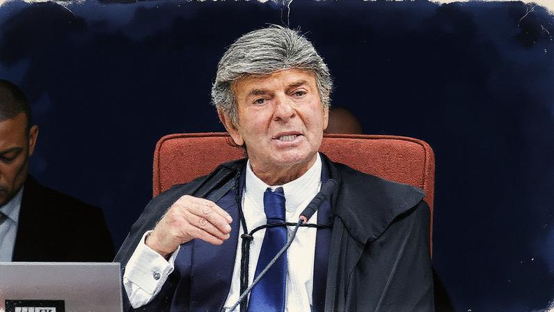 Ministro Fux vota durante julgamento relacionado ao ex-presidente Bolsonaro (Foto: Reprodução)
