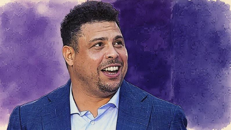 Ronaldo 'Fenômeno' em campo durante partida do Real Valladolid na LaLiga (Foto: Reprodução)