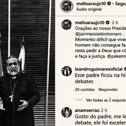 Vice de Nunes se encontra com padre Kelmon e pede orações por Bolsonaro