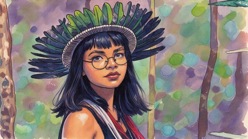 Ativista pede apoio ao Conselho de Direitos Humanos da ONU em defesa dos povos da Terra Indígena Uru Eu Wau Wau (Foto: Reprodução)