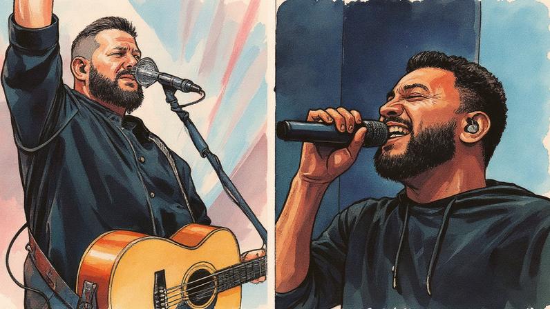 Fernaidnho e Eli Soares se apresentam no palco do Festival Sou Manaus (Foto: Reprodução)