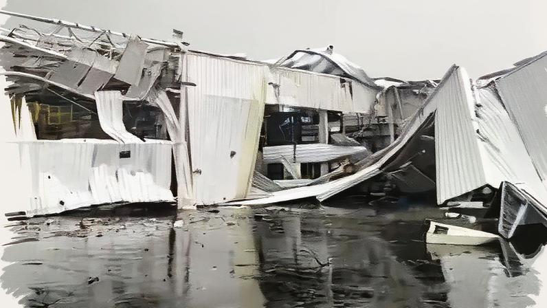 Fábrica da Toyota em Porto Feliz (SP) após fortes chuvas (Foto: Reprodução)