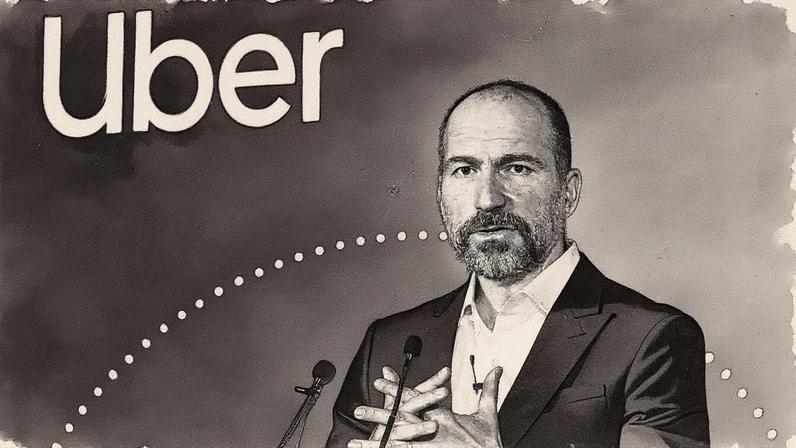 Dara Khosrowshahi, CEO da Uber, em evento (Foto: Reprodução)