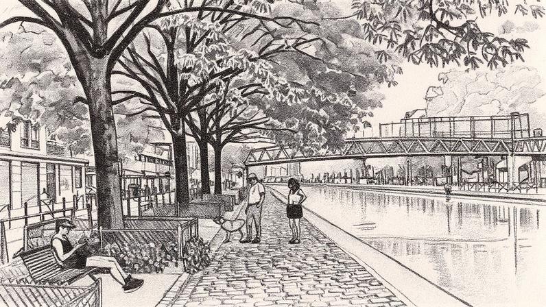 Canal de Ourcq em Pantin, subúrbio de Paris, França (Foto: Reprodução)