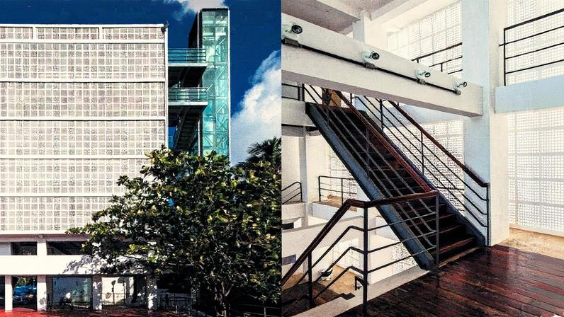 Caixa-d'água de Olinda com os primeiros cobogós (Foto: Reprodução)