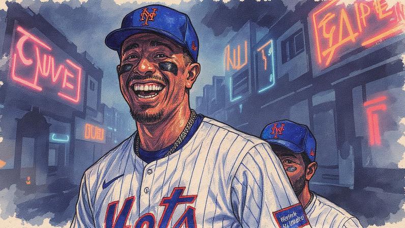 Mark Vientos compartilha sua playlist de dia de jogo, incluindo Tame Impala, Travis Scott e diversos artistas de house e techno, e menciona seu interesse em experimentar a discotecagem (Foto: Reprodução)