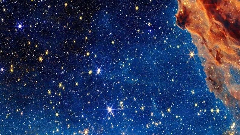 Cena de nascimento de estrelas capturada pelo Telescópio Espacial James Webb (Foto: Reprodução)