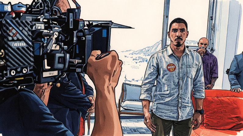 Gabriel David em cena da série 'Arcanjo Renegado' (Foto: Reprodução)