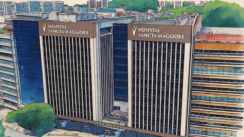 Fachada do Hospital Sancta Maggiore Mônaco, que a Prevent Senior planeja abrir em Botafogo (Foto: Reprodução)