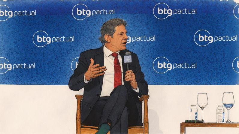 Fernando Haddad, ministro da Fazenda, durante entrevista coletiva (Foto: Reprodução)
