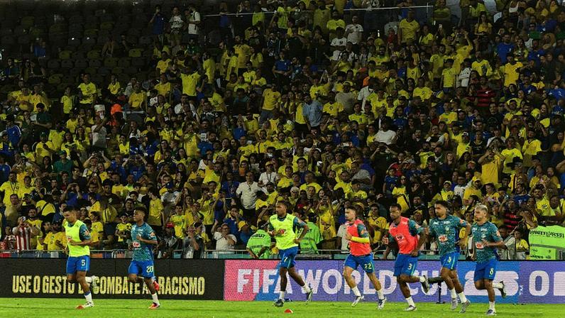 Torcedores assistem ao jogo entre Brasil e Chile (Foto: Reprodução)