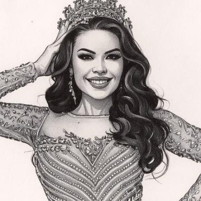 Angela Poncio representa o Brasil como candidata a Miss Emirados Árabes 2025