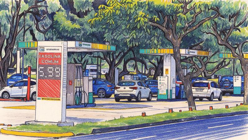 Posto de combustível no Rio de Janeiro (Foto: Reprodução)