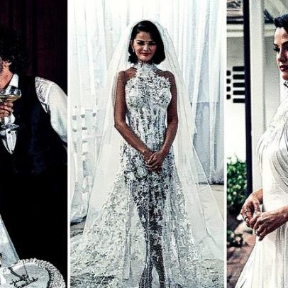 Selena Gomez exibe três vestidos no casamento com Benny Blanco