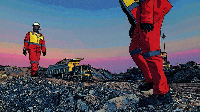 Trabalhadores na mina Tenke-Fungurume, uma das maiores de cobre e cobalto do mundo, no sudeste da República Democrática do Congo (Foto: Reprodução)