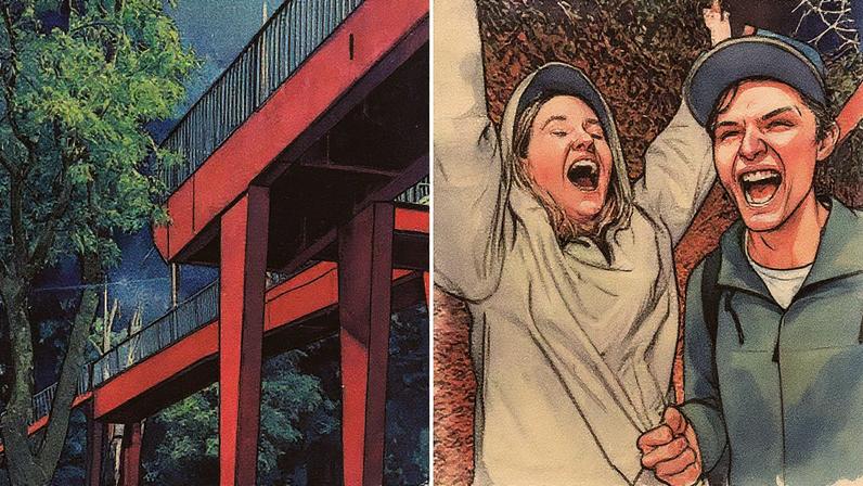 Jovens ajudam uma mulher e a apresentam a Jesus (Foto: Reprodução)