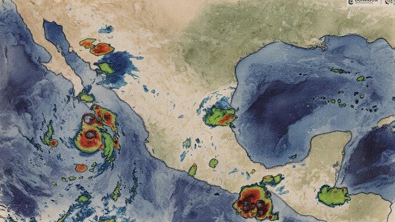 Trajetória do Huracán Lorena, conforme dados da Conagua (Foto: Reprodução)