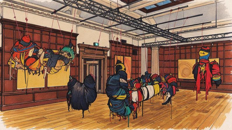 Installation view of Nnena Kalu’s presentation at the Turner Prize 2025, Cartwright Hall Art Gallery, Bradford Photo: David Levene