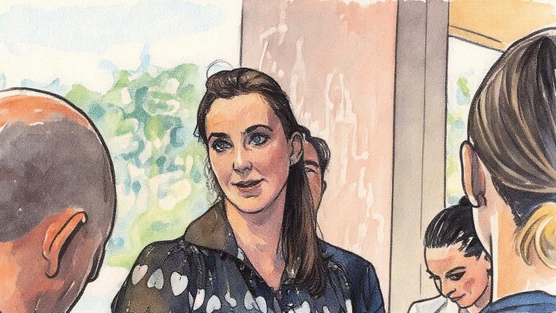 Benedikta von Seherr-Thoss, diretora-geral para a Paz, Segurança e Defesa na União Europeia, conversa com diplomatas e militares em Brasília (Foto: Reprodução)