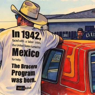 Camiseta de designer celebra orgulho chicano e homenageia Programa Bracero