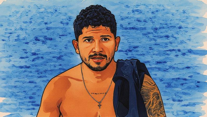 Yuri Lima passeia pela Barra da Tijuca (Foto: Reprodução)