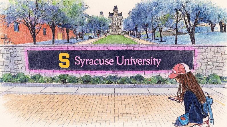 Campus da Syracuse University em Syracuse, Nova York, em 31 de agosto de 2022 (Foto: Reprodução)