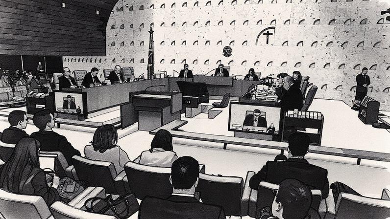 Plenário do Supremo Tribunal Federal durante a eleição do presidente e vice-presidente da Corte para o biênio 2025/2027 (Foto: Reprodução)