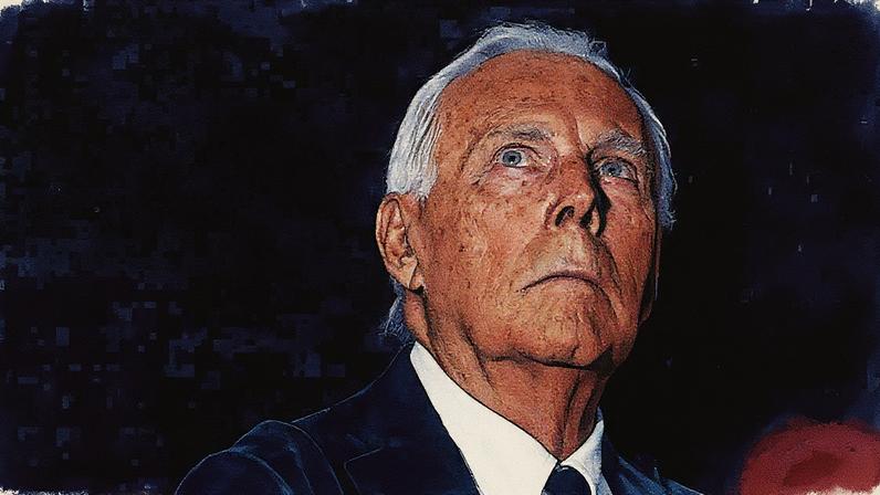 Giorgio Armani, estilista renomado, faleceu aos 91 anos. Suas últimas criações serão apresentadas na próxima Semana de Moda de Milão (Foto: Reprodução)