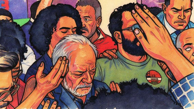 Luís Inácio Lula da Silva e Geraldo Alckmin participam de encontro com evangélicos na zona sul de São Paulo (Foto: Reprodução)