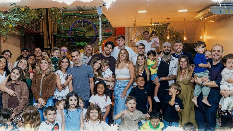 Festa de aniversário de quatro anos do filho de Alexander Barboza, do Botafogo (Foto: Reprodução)