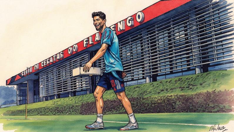 Jorginho treina novamente no Flamengo (Foto: Reprodução)