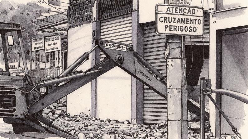 Máquinas da Codeni operam em Nova Iguaçu, enquanto funcionários da companhia são alvo de denúncias do MPRJ (Foto: Reprodução)