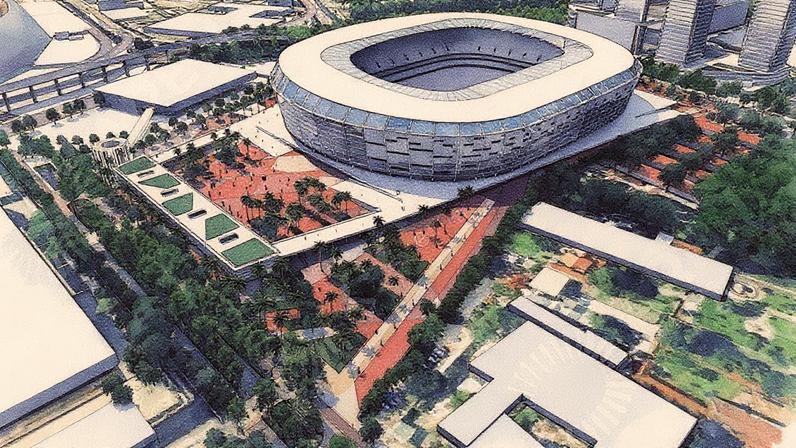 Projeto do estádio do Flamengo (Foto: Reprodução)
