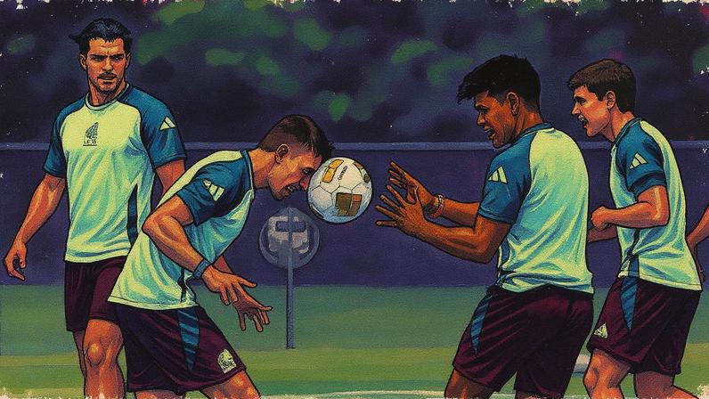 Treinamento da seleção mexicana de futebol em julho, no Texas (Foto: Reprodução)