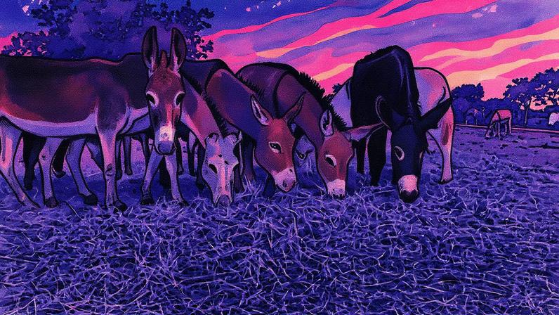 Jumentos em situação de maus-tratos que seriam levados para abate na Bahia (Foto: Reprodução)