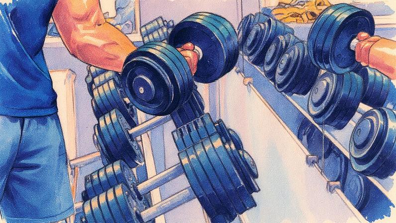 Homem pegando peso em um ambiente de treino (Foto: Reprodução)