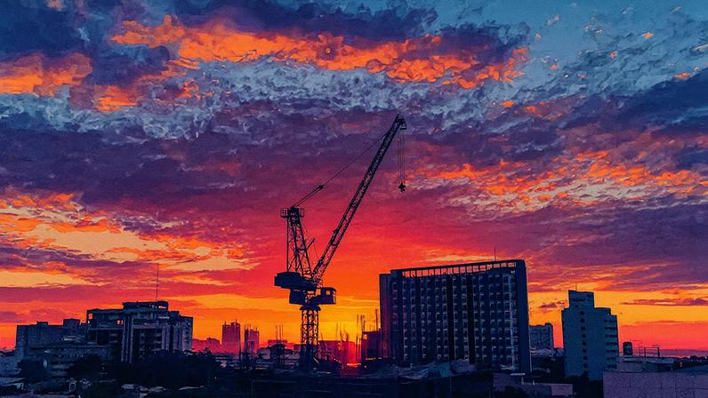 Maquinário de construção civil em operação (Foto: Reprodução)