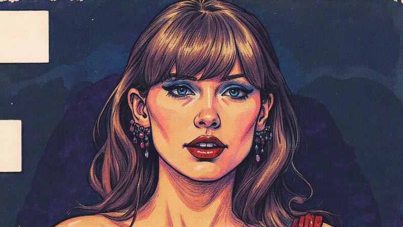 Taylor Swift nos Grammy realizados em Los Angeles em 2 de fevereiro de 2025 (Foto: Reprodução)