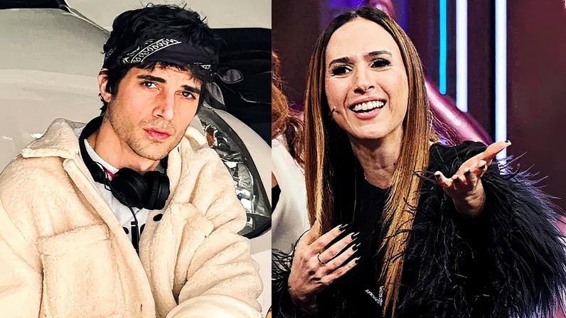 Fiuk e Tata Werneck se reconciliam durante o programa 'Lady Night' (Foto: Reprodução)