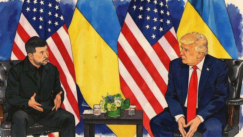 Presidentes da Ucrânia e dos EUA conversam durante a Assembleia Geral da ONU (Foto: Reprodução)