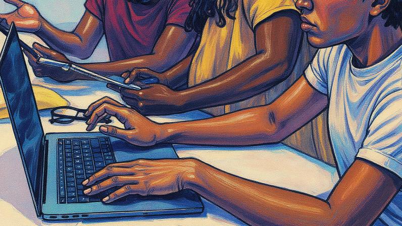 Discussão sobre tecnologia em sala de aula ganhou destaque após pandemia. · Freepik