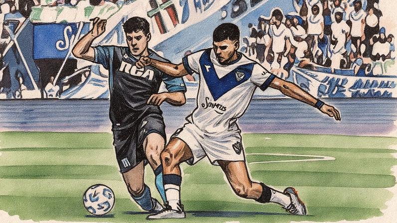 Racing enfrenta o Vélez Sarsfield em partida do Campeonato Argentino (Foto: Reprodução)