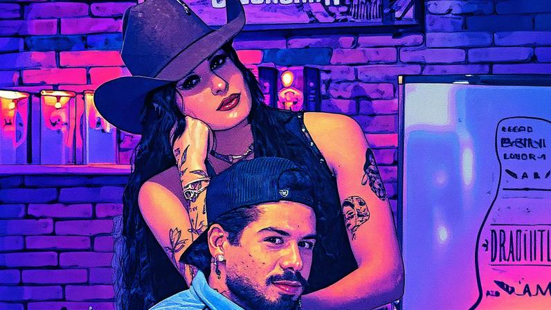 Ana Castela e Zé Felipe posam juntos em uma foto (Foto: Reprodução)