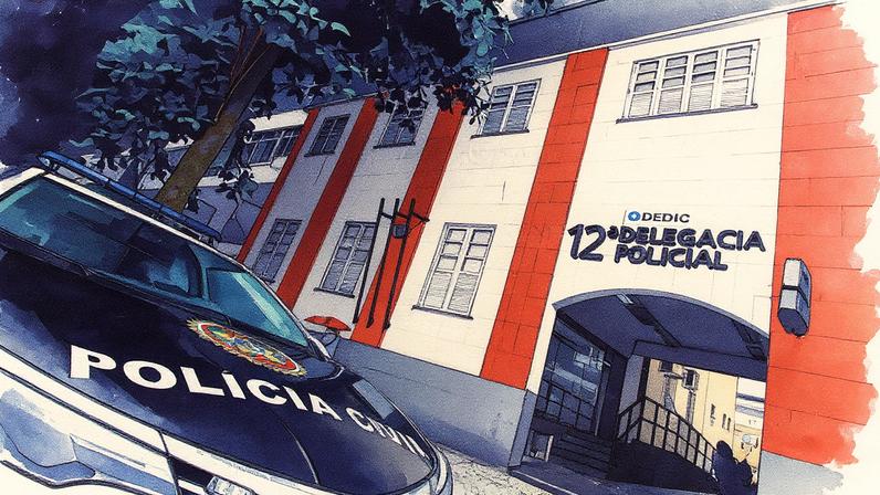 Mulher foi levada para a 12ª DP após torturar a avó (Foto: Reprodução)