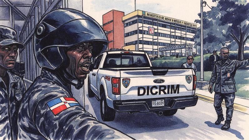 Forças de segurança em ação na República Dominicana (Foto: Reprodução)