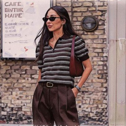 Calça marrom se destaca como peça-chave para um guarda-roupa moderno